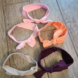 Infant headbands with bow set of 5